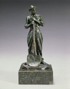 Munkás lapáttal (bronz)